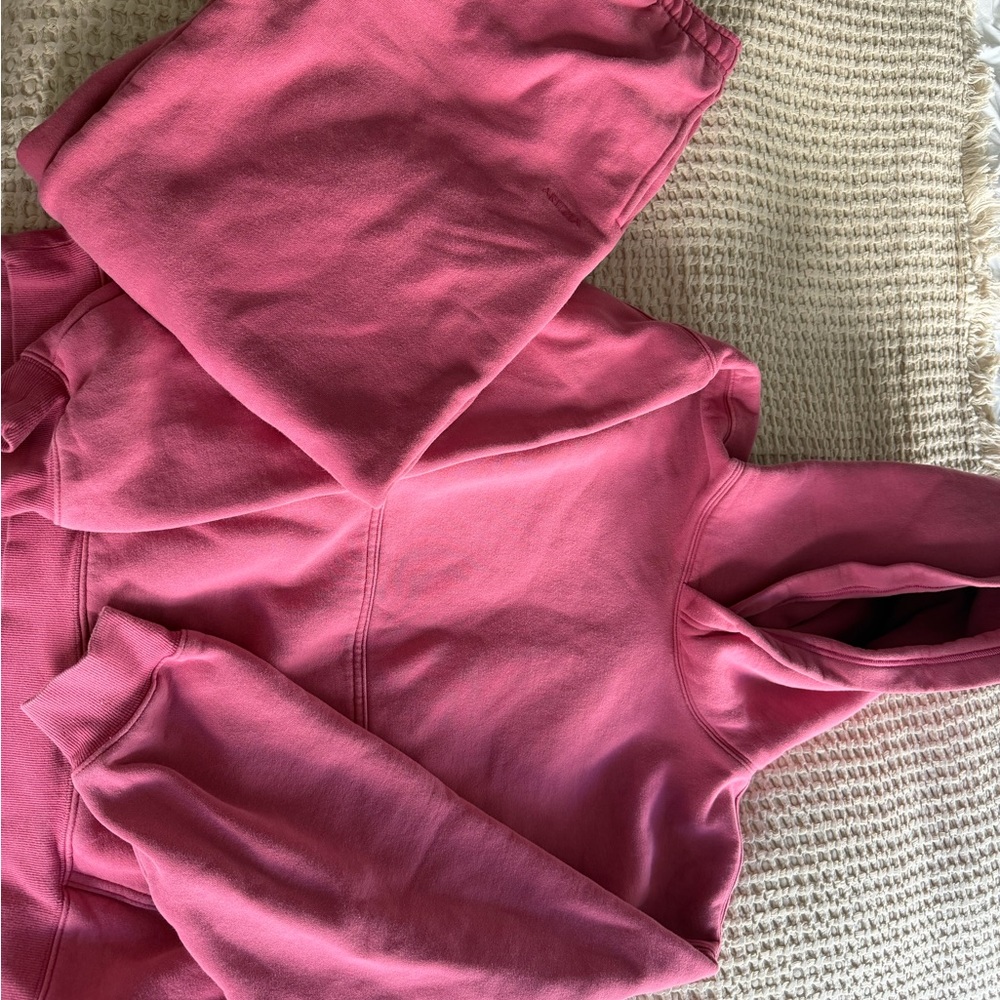Aritzia Pink Hoodie and Sweatpants Set